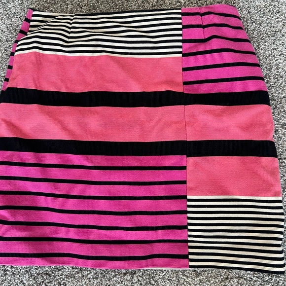 Loft Striped Pattern Colorful Cotton Mini Skirt In Size 6P - Picture 4 of 10